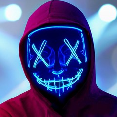 에이런 할로윈 LED 마스크 Halloween mask costumes, 블루, 1개