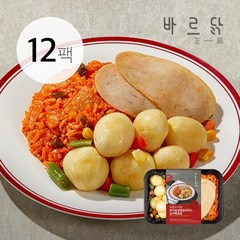 바르닭 바른도시락3 - 닭가슴살햄&김치볶음밥, 12팩, 260g