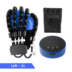 뇌졸중 재활 로봇 장갑 편마비 뇌경색 훈련 손가락 운동기 기능 회복, Left XL+AU Plug