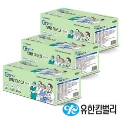 유한킴벌리 힐더스 덴탈마스크 50매 x3통 회색 대형 국산, 50개, 3개, 단품