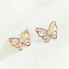 MOOLDN 실버925 옐로퍼플 버터플라이 나비 귀걸이 (2colors)