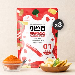 미쓰리 떡볶이 소스 01 순한맛 분말 양념 가루 베이스 시즈닝 휴대용 간편한 만능 조리 레시피, 6개, 50g