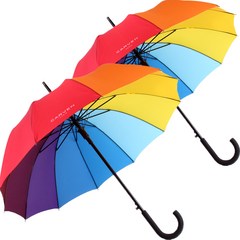 까르벵 튼튼 무지개 장우산 2개