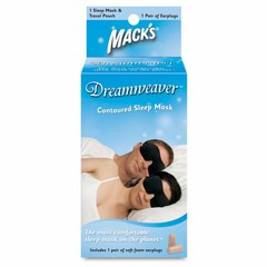 맥스 드림위버 3D 수면안대 Sleep Mask (블랙) + 고급이어플러그 + 파우치