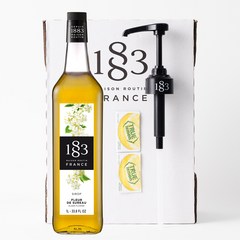 1883 엘더플라워 시럽 1000ml+1883 시럽펌프(트루시트러스 사은품), 1L, 1개