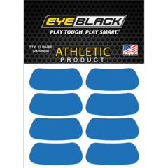 EYEBLACK 블루 컬러 아이블랙 12 pair (24개) blue 아이패치 스티커, 매트블루, 24개