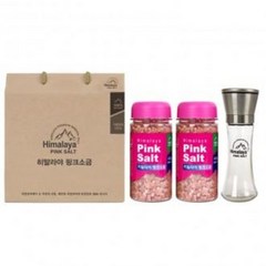 히말라야 핑크소금 세트 400g x 2개입 + 그라인더, 굵은소금