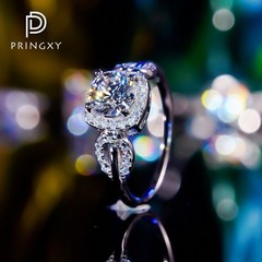 콰트로 커플 두꺼운 반지 링 pringxy 정품 고탄소 다이아몬드 s925 silver