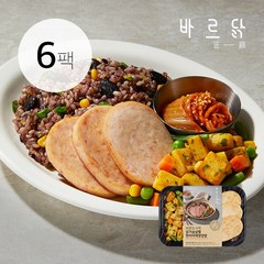 바르닭 바른도시락3 - 닭가슴살햄&현미야채영양밥, 260g, 6팩