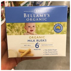 호주 벨라미스 밀크 티딩러스크 아기 치발과자 100gx2개 Bellamy's, 100g, 2개