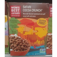 Mom's Best Safari cocoa crunch Cereals 맘스 베스트 사파리 코코아 크런치 시리얼 12oz(340g) 2개, 340g