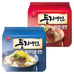 농심 둥지 물냉면 3+1봉 + 비빔냉면 3+1봉 (총 8봉)