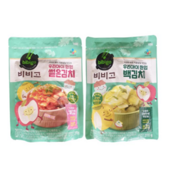 비비고 (무료배송) 우리아이한입 썰은김치 270g + 백김치, 1, 세트