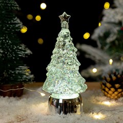 크리스마스 트리 장식 빛나는 크리스탈 나무 장식품 크리스마스 장식 선물, 크리스탈 트리 실버
