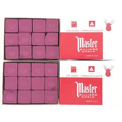MasterChalk 미국 제조 - 마스터 초크 2박스 - 수영장 큐 및 당구 .. 정품보장, Burgundy
