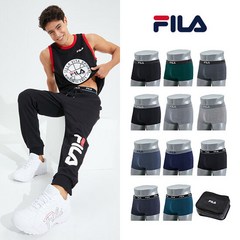 [긴급리오더] FILA 휠라 남성속옷 블랙에디션 드로즈11종+트래블백1종