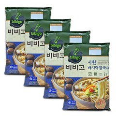 비비고 시원 바지락 칼국수 642g 4개 총 8인분 바지락칼국수