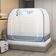 모던 스타일 가정용 접이식 유르트 모기장 더블 침대 전체 바닥 아기 낙하 방지 모기장 야외 여행 휴대용 텐트, 1.5m (5개 피트) 침대, color 8