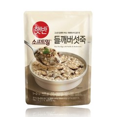 비비고 CJ 햇반 소프트밀 들깨버섯죽 420g x 10개입 파우치죽, 10개