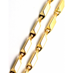 [다빈치 골드] 민무늬 골드 대나무 목걸이 4mm 남자도금목걸이 도금목걸이 특수압축도금
