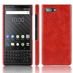 블랙베리 케이스 호환 Blackberry Key 2 Two 케이스 PU 가죽 스킨 충격 방지 하드 커버 전화 KeyTwo BBF100, 02 Red