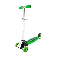 2-7 세용 경량 킥 스쿠터 어린이 3 단계 높이 조정 네 바퀴 더 안전한 하중 베어링 60KG 스케이트 보드, 초록