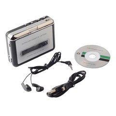 카세트 테이프 USB 카세트 MP3 변환기 오디오 캡처 장치 카세트 테이프 Gravador, 검은색, 하나