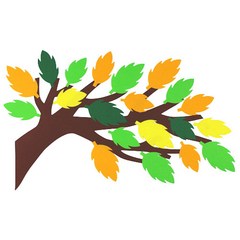 [지니스쿨] 교실 환경미화 - 봄 가을 나무가지 (왼쪽), 왼쪽