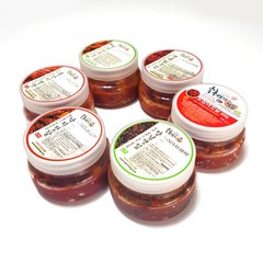 속초명가 인기젓갈 4종 세트 1.2kg, 세트1(명태+생더덕+낙지+깻잎), 4개, 300g