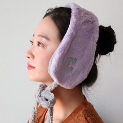 이코마켓 귀염뽀짝 겨울 양면착용 뽀글이 털귀마개 방한 귀도리