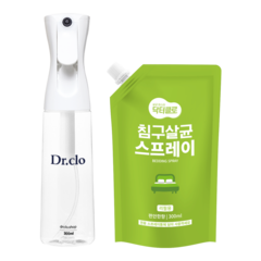 닥터클로 침구소독스프레이 뿌리는소독제 이불살균 대용량300ml, 세트(리필 파우치 1개+전용 스프레이 1개)