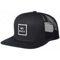 RVCA 남성용 조절식 스냅백 모자 트러커/블랙 1SZ