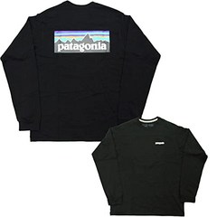 patagonia(파타고니아) T셔츠 긴소매 롱 T셔츠 맨즈 레이디스 롱 슬리브 P-6 로고 리스폰시빌리티 LONG SLEEVED P-6 LOGO RESPONSIBILI-TEE 38518 BLK BLACK 블랙[] (M)