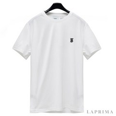 [BURBERRY] 버버리 남성 모노그램 로고 자수 반팔 티셔츠 8014021
