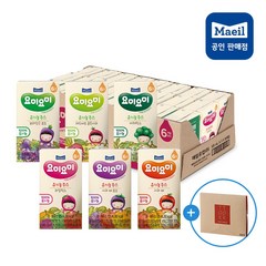 매일유업 요미요미 유기농주스 125ml 24팩 6종혼합(과일믹스+사과배포도+사과배+야채믹스+레드비트골든사과+보라당근포도 각4팩)+사은품 증정