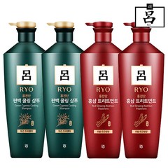 려 홍진단 홍삼/편백 샴푸+트리트먼트 820ml, (편백샴푸2+홍삼트리트먼트2)