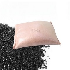 우석스톤 고광택 블랙 샌드1~2mm 1마대 (20kg) .미미네아쿠아