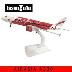 JASON TUTU 20cm 아랍 에미리트 보잉 777 비행기 모형 항공기 다이캐스트 금속 1/300 스케일 드롭 쉬피 445278, AirAsia A320