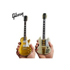 깁슨 기타 Axe Heaven Gibson Twin Pack Les Paul '57 Gold Top w/ White SG Custom Mini Guitar