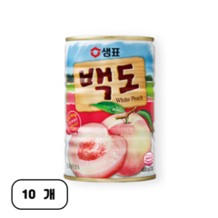 샘표 백도 통조림, 400g, 10개입