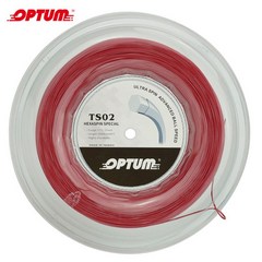 OPTUM HEXRASPIN SPECIAL 1.25mm 육각 테니스 스트링 탑 스핀 폴리 에스터 라켓 스트링 트위스트 내구성 체육관 스트링 200m/릴, 빨간색