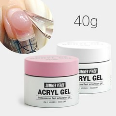 단지네일 썸머피치 네일연장 아크릴젤 대용량 40g, 스킨, 1개