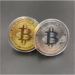 골프공마커 볼마커 골프 마커 비트코인 bitcoin 복제 암호화폐 잡화 동전 케이스 금전운 업 부적에 선물 파티 일본직배, 실버