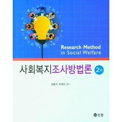 사회복지조사방법론, 김흥주,하영진 공저, 도서출판 신정