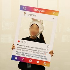 인스타판넬 인스타그램 페이스북 판넬 웨딩 결혼식 포토존 프레임 제작 SNS 홍보 행사 A1 A2 A3 A4, 유포스티커+폼보드5mm, 템플릿1(컬러)