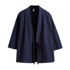 얇은 오버핏 칠부 일본 가디건 유카타 쿨 동양풍 하오리 재킷 온천옷