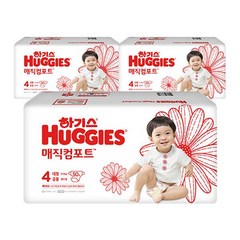 하기스 매직컴포트 4단계 공용 150매 (밴드형) 아이 기저귀 출산선물, 1세트