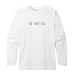 시마노 낚시 티셔츠 긴발 상의 코튼 로고 롱 슬리브 SH 011V 5컬러, 네오화이트