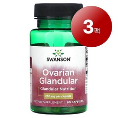 와와마켓 Swanson 여성 건강 관리 오우베어리언 글랜절러 Ovarian Glandular 250mg 60정 1팩, 3팩