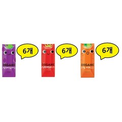 롯데 오가닉 크니쁘니트니 유기농 쥬스 혼합 3가지맛 125ml x 18팩 크니쁘니, 18개